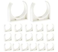 QWORK® 18 Piezas Abrazaderas PPR para tuberías de agua - Abrazadera universal de ajuste a presión de 40 mm para sistemas de suministro de agua