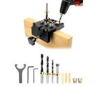 QWORK® 3 en 1 kit de plantilla de espiga para carpintería, herramientas de carpintería de localizador, sistema de herramientas de kit de plantilla de orificio