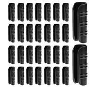 QWORK® 30 Piezas abrazaderas tubos invernadero, abrazaderas de película negra 25 mm, clips de plástico, para tubos de PVC de invernadero de horticultura