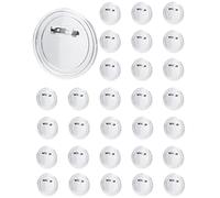 QWORK® 30 Piezas Chapas Personalizadas con Alfiler - 60mm - Chapas Transparentes de Acrílico para Actividades de Bricolaje