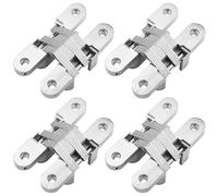 QWORK® 4 Pack Bisagra Ocultada, Invisible Bisagra Para Puerta Plegable Muebles 95mm, Soporte De Carga: 40 kg