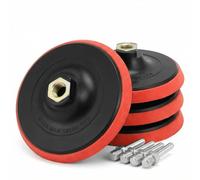 QWORK® 4 Piezas M14 125 mm Plato de lijado con gancho y bucle, incluida la biela M14