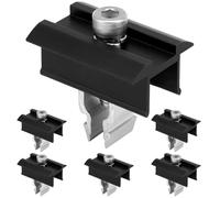 QWORK® 6 Piezas Abrazadera Central para Panel Solar, Juego de Soportes para módulos Solares, para Soportes de módulos solares de 30 mm a 35 mm