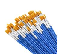 QWORK® 60 Piezas Pinceles Planos, 7 mm Pinceles Pintura, para Pintura de Detalles, Pintura de Acuarela
