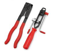 QWORK® alicates abrazaderas coche, alicates para abrazadera de manguera, juego de herramientas de bandas
