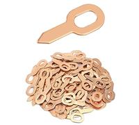 QWORK Anillos extractores de abolladuras, 100 Arandelas Rectas, Herramienta de reparación de Encogimiento de Metal para Soldador de Paneles, consumibles de máquina de Soldadura por Puntos