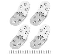 QWORK® Bisagra plegable de aleación de zinc con 4 piezas, Bisagra plegable para mesa plegable, puerta de armario, escotilla
