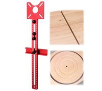 QWORK® Brújula de fresado de aluminio ajustable, enrutador de plantilla de fresado multifuncional para círculos y líneas rectas - Radio de 90 mm a 370 mm - Compatible con Makita