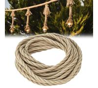 QWORK® Cable Eléctrico Trenzado Vintage 10M, 3 Hilos de 0,75mm², Estilo Nostálgico para Lámparas y Decoración Retro