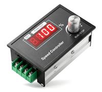 QWORK® Controlador de velocidad de motor de DC PWM 6-60V 30A - Regulador de velocidad de motor con pantalla LED digital 12V 24V 36V 48V, regulador continuo con botón giratorio