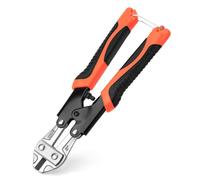 QWORK® Cortador de pernos, 220 mm Cr-V cortador de pernos pequeño con mango antideslizante, para cables, cadenas y resortes