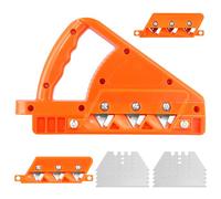 QWORK® Cortador de placas de yeso con 45 ° y 60 °, yeso cortador rápido con 10 cuchillas de repuesto