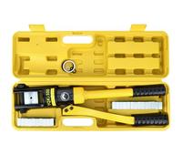 QWORK® Crimpadora Hidráulica, Crimpadora Hidráulica Herramienta 16T, Trazo de 18mm, con 13 matrices de formas de engaste 8-300 mm²