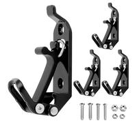 QWORK® Juego de 4 cojinetes de bloqueo de metal, soporte para pala, soporte para pala, soporte para hacha, accesorios todoterreno para bacas y rieles de avión