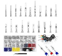 QWORK® Kit de 813 Piezas de Conectores Terminales - Surtido de 1,0 a 3,5 mm - Conectores Eléctricos Macho y Hembra para 12V Coche