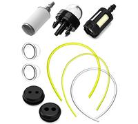 QWORK® Kit de filtro de gasolina universal, manguera de gasolina, manguera de gasóleo, diámetros interiores de 2 mm, 2,5 mm y 3 mm, 30 cm, para podadoras desbrozadoras