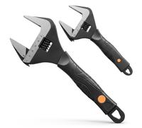 QWORK® Llave Ajustable, Llave Inglesa Para Plomería 165mm 255mm, Llave con Gran Apertura