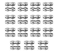 QWORK M3 Abrazadera doble para cable, Dúplex Clip de Cuerdas, acero inoxidable, 15PCS