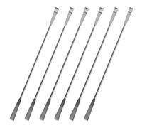 QWORK Micro Espátulas de Acero Inoxidable Cuchara Espátula de Laboratorio, 200mm 6 Piezas