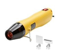 QWORK® Mini pistola aire caliente 350W, pistola calor 2 niveles de temperatura 250 ℃/400 ℃, para tubos termorretráctiles, estampado, manualidades