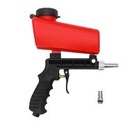 QWORK Pistola de chorro de arena, pistola neumática, para mantenimiento automotriz para óxido, pintura, roja