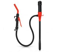 QWORK® Pompa carburante, pompa benzina portátiles de transferencia a batería con boquilla de parada rápida y control de flujo, para carburante, aceite, diésel, gasolina