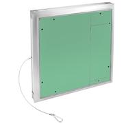 QWORK® Puerta revisión Trampilla inspección, 40 x 40 cm, marco de aluminio, yeso 12.5 mm