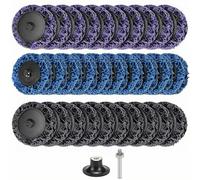QWORK® Set de discos CSD de 30 piezas, disco de lijado de 50 mm, disco de limpieza gruesa para tratamiento de superficies, eliminación de óxido y pintura