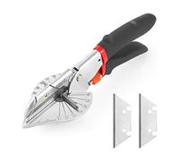QWORK® Tijeras Ingletadoras, Cortador de Inglete Multiángulo de 45 ° -135 ° ajustable para cortar varias formas de vinilo, plástico, madera Tijeras Ingletadoras, cuchillas más fáciles de cambiar
