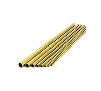 QWORK® Tube Redondo de Cobre, 2 mm, 3 mm, 4 mm, 5 mm, 6 mm, 7 mm, 8 mm, 10 mm, 0.5 mm Pared Grosor, 300 mm de Longitud,Tubos Rectos sin Costuras, 8 piezas