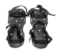 QWORK Zapatos con pinchos, 4 pares de zapatos aireadores de césped con picos cortos de 2,5 cm, perfectos para suelos epoxi, revestimientos, instalación de cubiertas, color negro