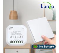 QX-305 Interruptor de luz requerido autoalimentado 10A 110V-240V 1 interruptor cinético interruptor de Control remoto inalámbrico white 1recevier