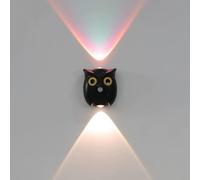 QYYZTHX Búho Aplique De Pared Sensor De Movimiento Batería Lámpara De Pared Inalámbrica Interior Sin Conexión De Alimentación Luz Nocturna Lámpara De Sensor De Pared RGB LED Animales Iluminación De