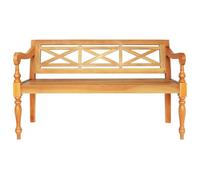 QZZCED Batavia Banco marrón claro 123 cm madera maciza caoba