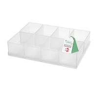 Raaco Caja de Insertos 55 8xA8-1, 8 compartimentos para piezas pequeñas