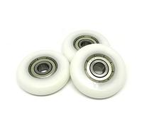 RAAMKA Ruedas para máquina de remo, rodillo POM redondo de 8 x 40 x 10 mm, color blanco, 5 unidades, ruedas de rodamiento con revestimiento de plástico