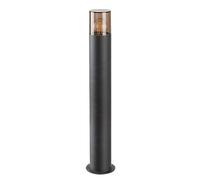 Rabalux 7159, lámpara de exterior para suelo, modelo Teplice, casquillo E27, aluminio, color negro-gris, forma redonda, diseño moderno, diámetro 80 mm