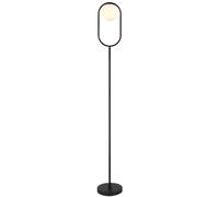Rabalux 74029, lámpara de pie Ghita, casquillo E27, blanco y negro, redonda, diseño moderno, diámetro 150 mm