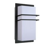 Rabalux 8169, aplique para pared exterior, modelo Seattle, casquillo E27, plástico, color negro y blanco, diseño moderno, grado de protección IP44, 26,6 cm