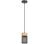 Rabalux Callum lámpara colgante 1x25 W negro-madera 72041