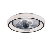 Rabalux. Lámpara de techo LED negra con ventilador, modelo Horacio, 470 mm, 67W, con control de temperatura de color (CCT) y mando a distancia (DO), referencia 71009