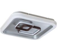 Rabalux 3318, lámpara de techo Portia, 50W, 4000K, 2200lm, color plateado-blanco, forma cuadrada-redonda, luz blanca neutra