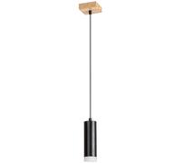 Rabalux Toras lámpara colgante 1x5 W negro-madera 72121