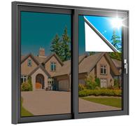 rabbitgoo Vinilo Espejo para Ventanas 60x200cm, Vinilo Espejo Unidireccional Adhesivo, Lámina Privacidad Ventana Anti UV Anti Calor, Vinilos para Cristales Anti Sol para Hogar Oficina, Marrón Plata