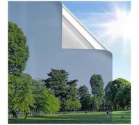 rabbitgoo Vinilos Espejo para Ventanas Privacidad, Lamina Solar Ventana Anti UV Anti Calor, Vinilos para Cristales Estatico, Removible Reutilizable, para Hogar Oficina Tienda, 60x400cm, Plata