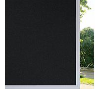 rabbitgoo Vinilos para Cristales Privacidad, Vinilos para Ventanas Opaco, Lamina Vinilo Ventana Estático Anti UV, Vinilo Autoadhesivo Decorativo para Puertas Cristal Dormitorio, Mate Negro 60x300cm