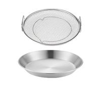 Rack, acero inoxidable Drip Tray, resistencia al calor construcción, fácil de limpiar diseño de frying Filter Stand ideal para freír de aire y cocina en casa 7,09 x 7,09 pulgadas