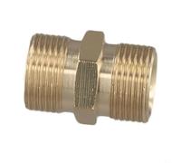 Rackumic Conector adaptador macho M22 de alta presión para manguera de lavado de latón dorado para limpieza KARCHER de 22 mm, diámetro exterior de 15 mm, diámetro interior de 1,5 mm, paso de dientes