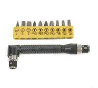 Rackumic Juego de destornilladores de enchufe 10 en 1 en forma de L con cabeza angular doble para Torx plano con puntas de acero al cromo vanadio de 4.13 pulgadas de longitud para kit de herramientas