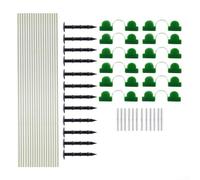 Rackumic Kit de arco de protección para plantas de jardín, paquete de 2 varillas de fibra con clavos de tierra para huertos, camas elevadas, marcos de invernadero, juego de túneles de aro de bricolaje